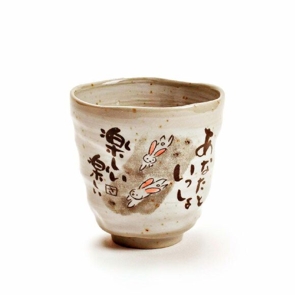 Tasse a thé japonaise kawai motif lapin